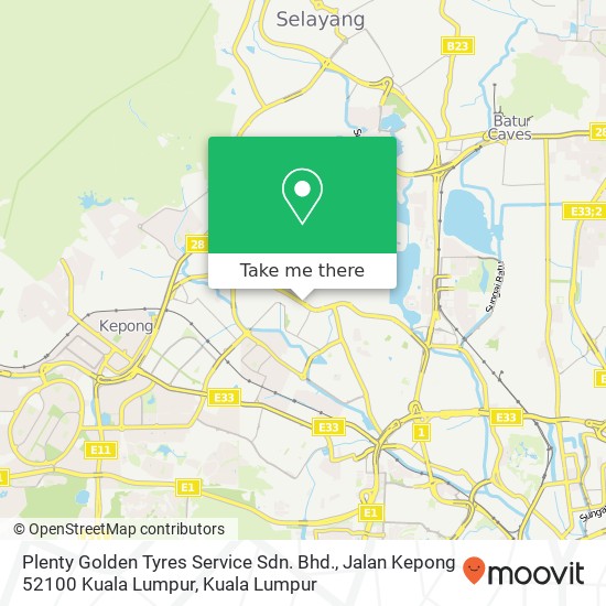 Plenty Golden Tyres Service Sdn. Bhd., Jalan Kepong 52100 Kuala Lumpur map