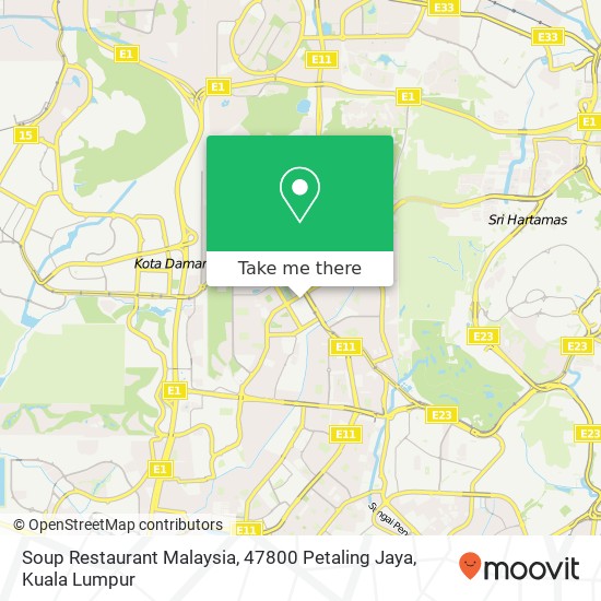 Peta Soup Restaurant Malaysia, 47800 Petaling Jaya