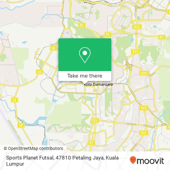 Sports Planet Futsal, 47810 Petaling Jaya map