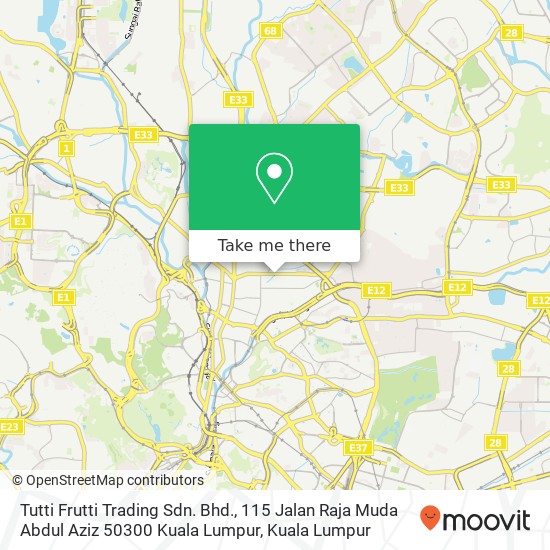 Tutti Frutti Trading Sdn. Bhd., 115 Jalan Raja Muda Abdul Aziz 50300 Kuala Lumpur map