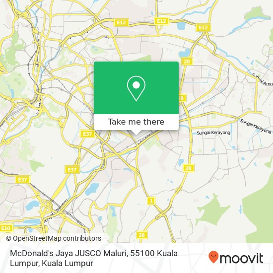 McDonald's Jaya JUSCO Maluri, 55100 Kuala Lumpur map