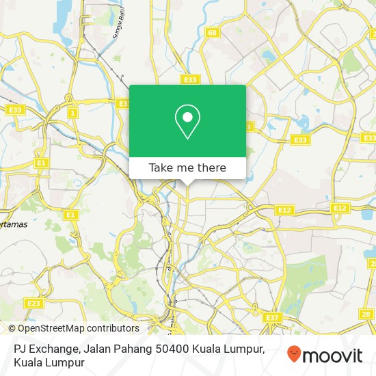 Peta PJ Exchange, Jalan Pahang 50400 Kuala Lumpur