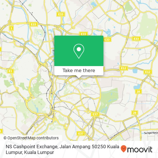 NS Cashpoint Exchange, Jalan Ampang 50250 Kuala Lumpur map