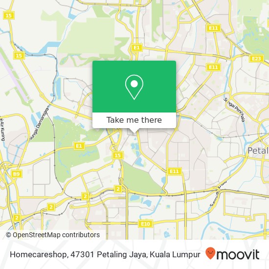 Peta Homecareshop, 47301 Petaling Jaya