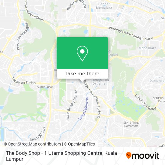 Peta The Body Shop - 1 Utama Shopping Centre