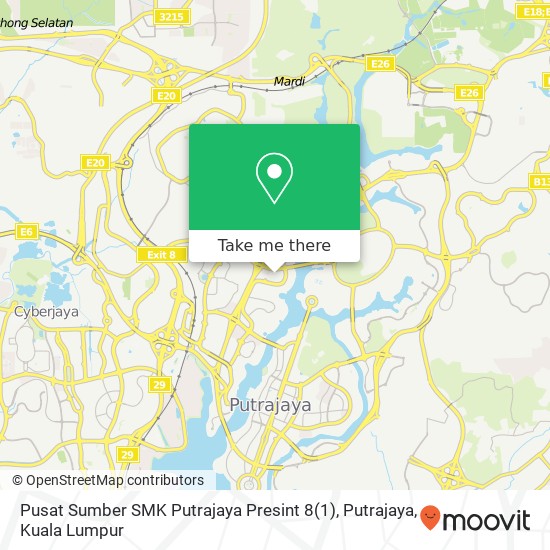 Pusat Sumber SMK Putrajaya Presint 8(1), Putrajaya map