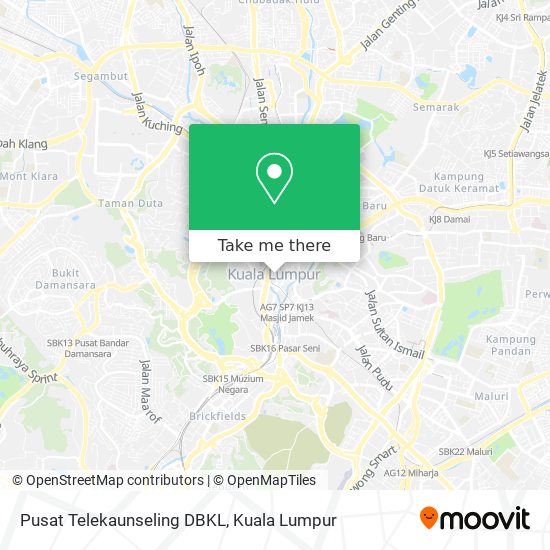 Peta Pusat Telekaunseling DBKL