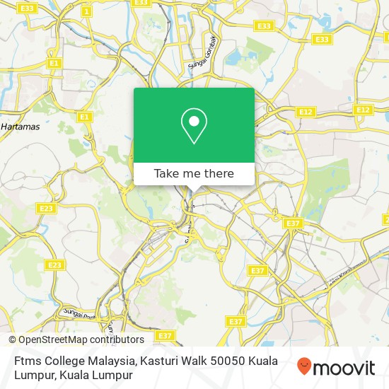 Ftms College Malaysia, Kasturi Walk 50050 Kuala Lumpur map