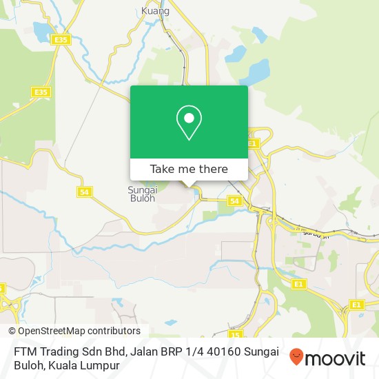 FTM Trading Sdn Bhd, Jalan BRP 1 / 4 40160 Sungai Buloh map