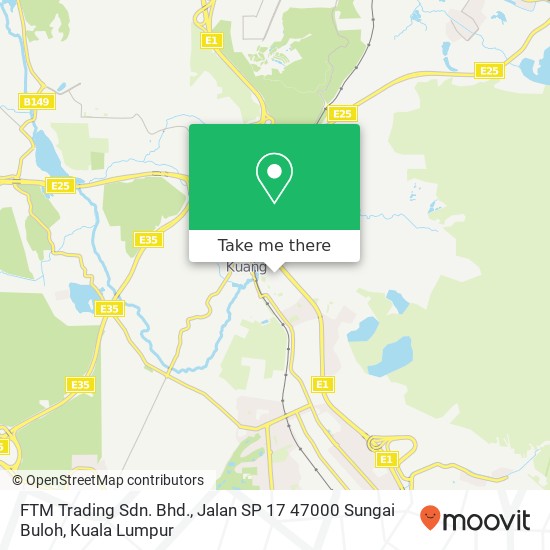 Peta FTM Trading Sdn. Bhd., Jalan SP 17 47000 Sungai Buloh
