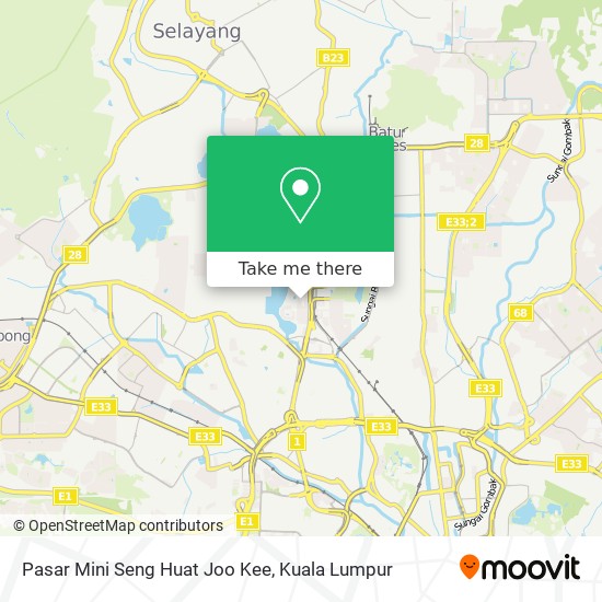 Peta Pasar Mini Seng Huat Joo Kee