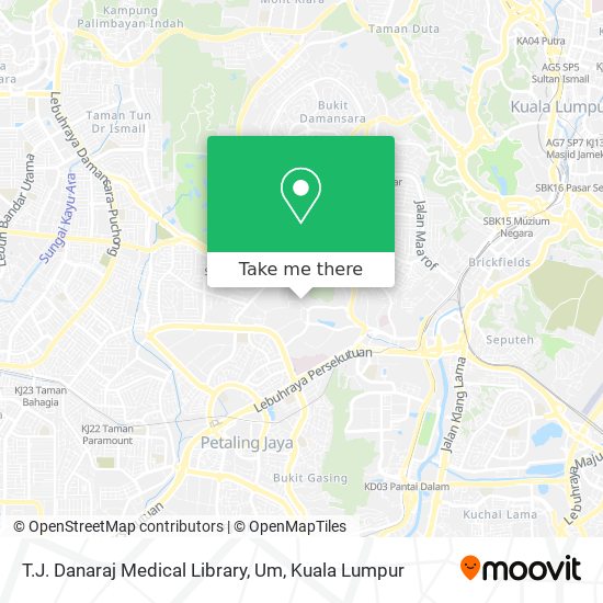 T.J. Danaraj Medical Library, Um map