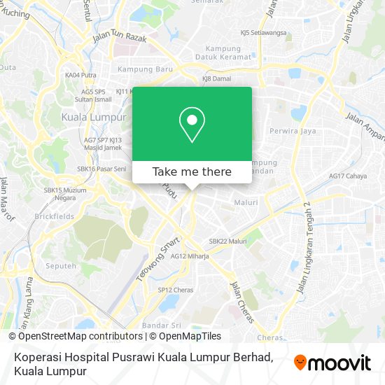 Peta Koperasi Hospital Pusrawi Kuala Lumpur Berhad