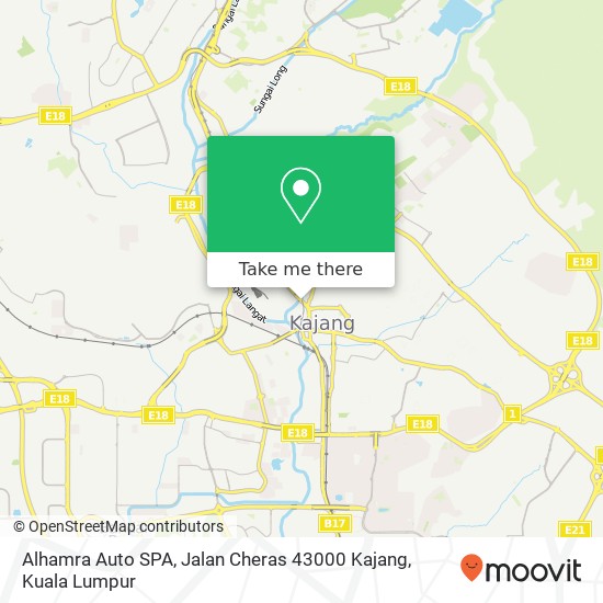 Peta Alhamra Auto SPA, Jalan Cheras 43000 Kajang
