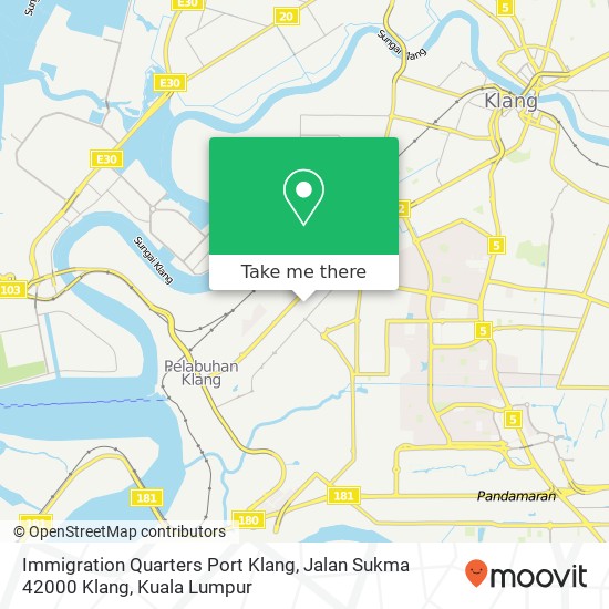 Immigration Quarters Port Klang, Jalan Sukma 42000 Klang map