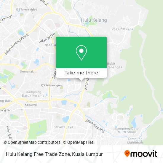 Hulu Kelang Free Trade Zone map