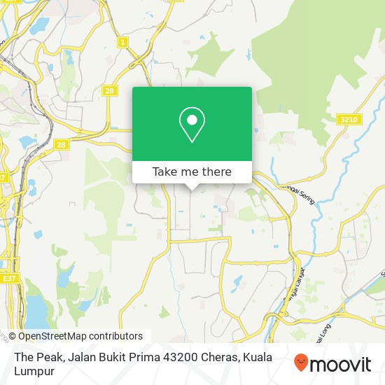 The Peak, Jalan Bukit Prima 43200 Cheras map