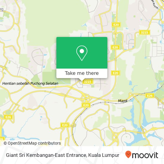 Giant Sri Kembangan-East Entrance map