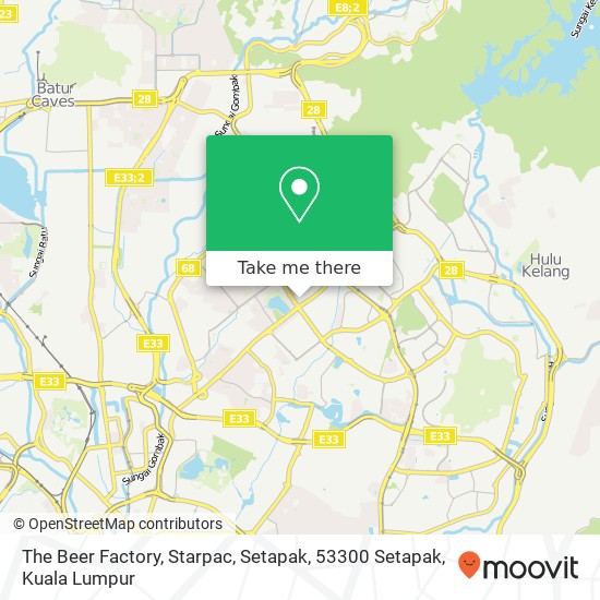 The Beer Factory, Starpac, Setapak, 53300 Setapak map