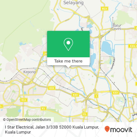 I Star Electrical, Jalan 3 / 33B 52000 Kuala Lumpur map