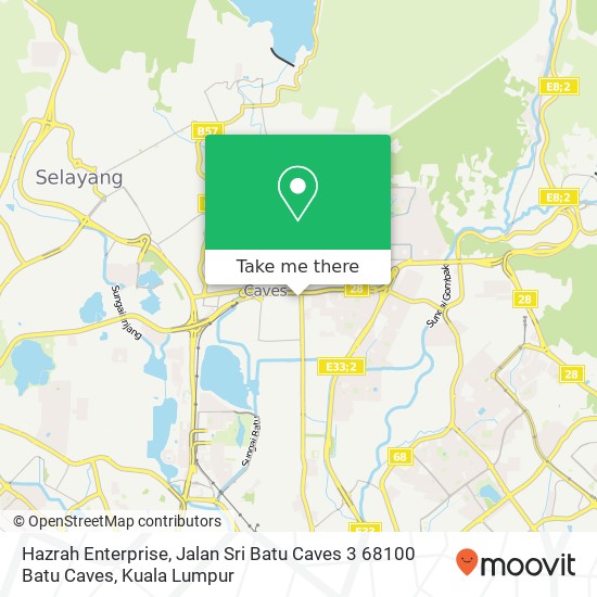 Peta Hazrah Enterprise, Jalan Sri Batu Caves 3 68100 Batu Caves
