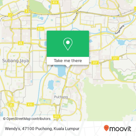 Wendy's, 47100 Puchong map