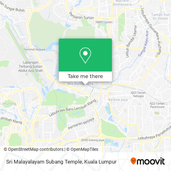 Sri Malayalayam Subang Temple map