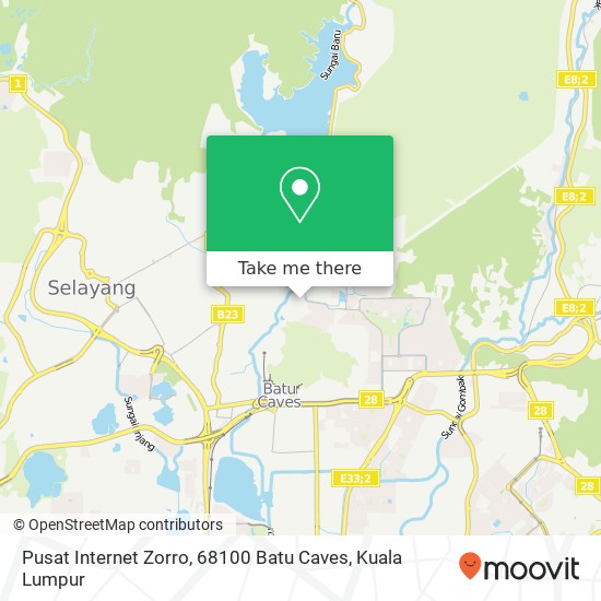 Peta Pusat Internet Zorro, 68100 Batu Caves