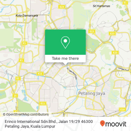 Erinco International Sdn.Bhd., Jalan 19 / 29 46300 Petaling Jaya map