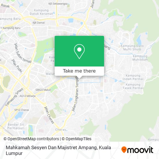 Peta Mahkamah Sesyen Dan Majistret Ampang