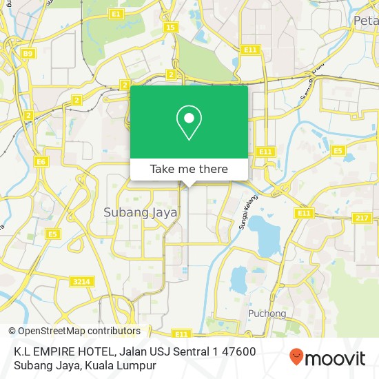 K.L EMPIRE HOTEL, Jalan USJ Sentral 1 47600 Subang Jaya map