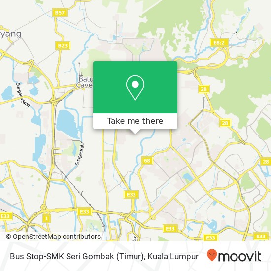Peta Bus Stop-SMK Seri Gombak (Timur)