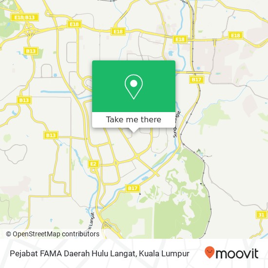 Pejabat FAMA Daerah Hulu Langat map