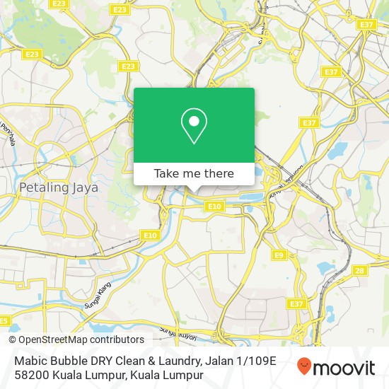 Peta Mabic Bubble DRY Clean & Laundry, Jalan 1 / 109E 58200 Kuala Lumpur