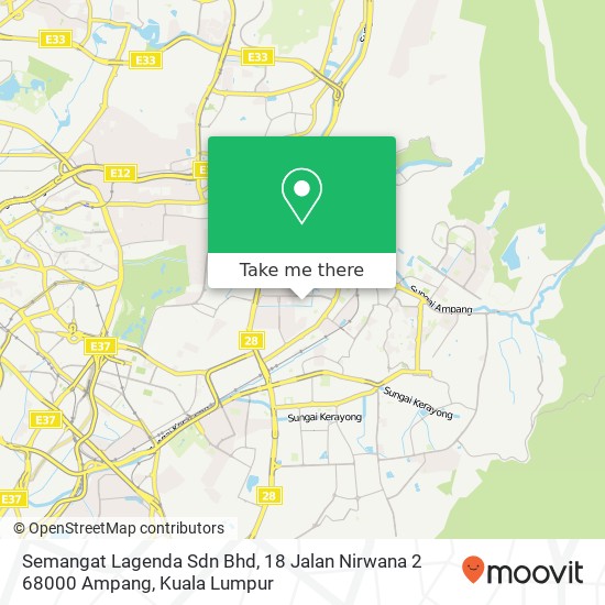 Peta Semangat Lagenda Sdn Bhd, 18 Jalan Nirwana 2 68000 Ampang