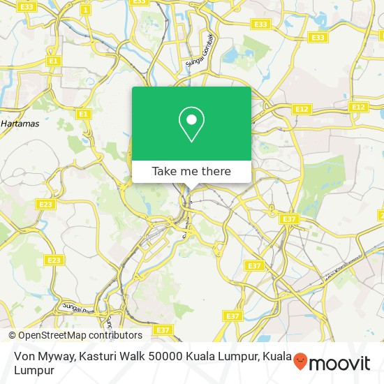 Peta Von Myway, Kasturi Walk 50000 Kuala Lumpur