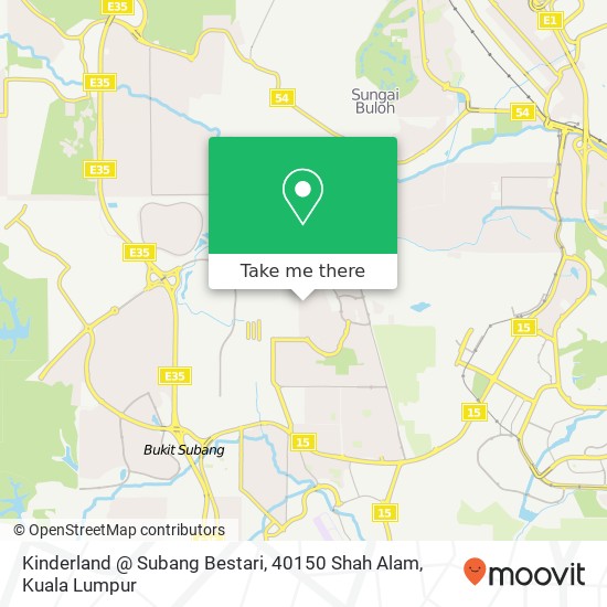 Peta Kinderland @ Subang Bestari, 40150 Shah Alam