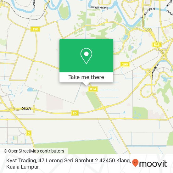 Peta Kyst Trading, 47 Lorong Seri Gambut 2 42450 Klang
