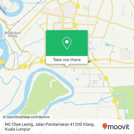 Peta NG Chye Leong, Jalan Pandamaran 41200 Klang
