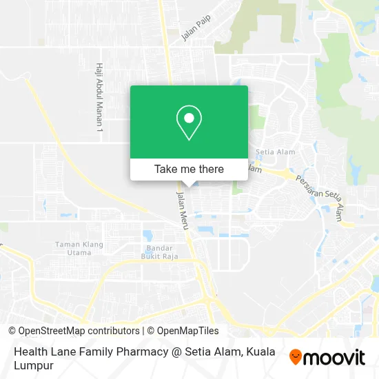 Health Lane Family Pharmacy @ Setia Alam map