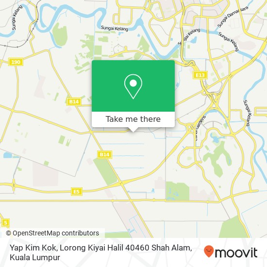 Yap Kim Kok, Lorong Kiyai Halil 40460 Shah Alam map