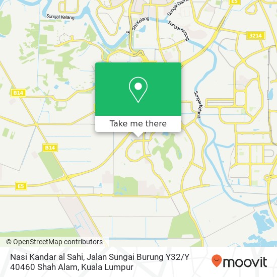Peta Nasi Kandar al Sahi, Jalan Sungai Burung Y32 / Y 40460 Shah Alam