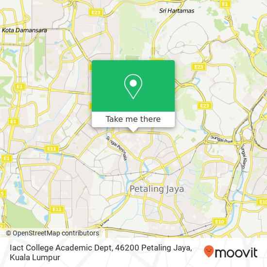 Iact College Academic Dept, 46200 Petaling Jaya map