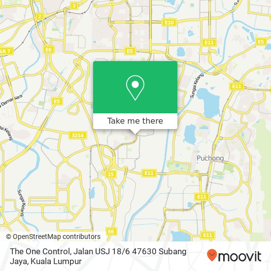 The One Control, Jalan USJ 18 / 6 47630 Subang Jaya map