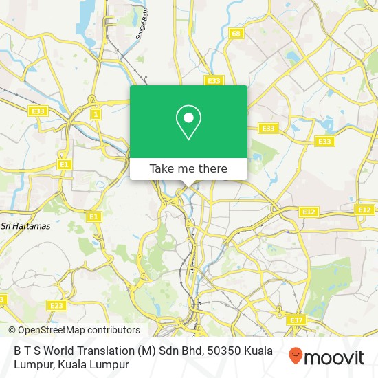 B T S World Translation (M) Sdn Bhd, 50350 Kuala Lumpur map