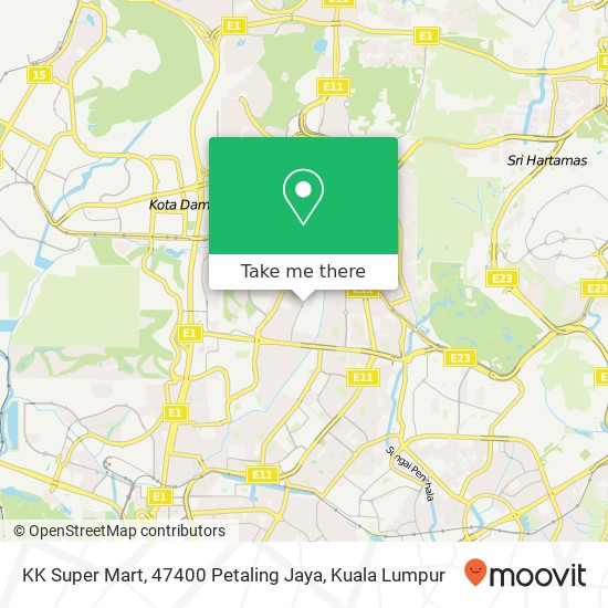 KK Super Mart, 47400 Petaling Jaya map