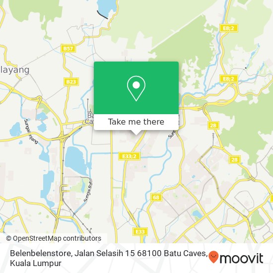 Belenbelenstore, Jalan Selasih 15 68100 Batu Caves map