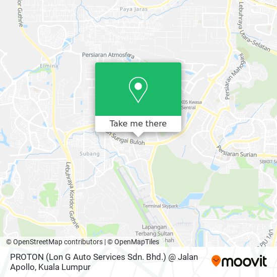 PROTON (Lon G Auto Services Sdn. Bhd.) @ Jalan Apollo map