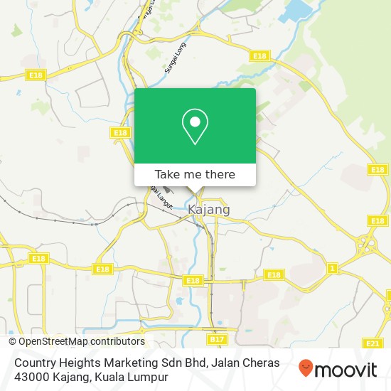 Country Heights Marketing Sdn Bhd, Jalan Cheras 43000 Kajang map