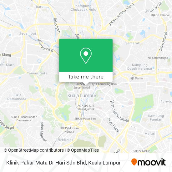 Peta Klinik Pakar Mata Dr Hari Sdn Bhd